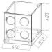 Шкаф-куб Лего белый (ВхШхГ)400х400х520