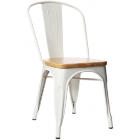 Стул Tolix Wood White Стул Tolix Wood White