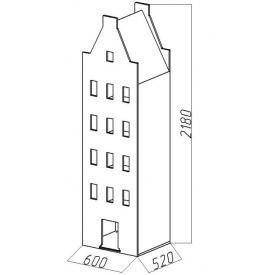 Шкаф-дом XL Амстердам-3 (ВхШхГ)2180х600х520