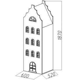 Шкаф-дом Амстердам-9 (ВхШхГ)1870х600х520