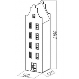Шкаф-дом XL Амстердам-7 (ВхШхГ)2180х600х520