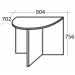 Приставка к столу переговоров МОНОЛИТ ПМ-19 венге 