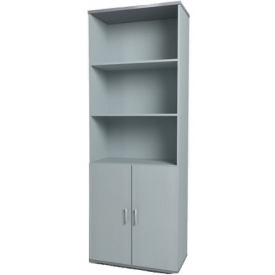 Шкаф высокий полуоткрытый МОНОЛИТ КМ-1 серый 