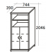 Шкаф высокий полуоткрытый МОНОЛИТ КМ-4 орех гварнери 