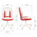 Кресло KIDS-122 белый/красный 