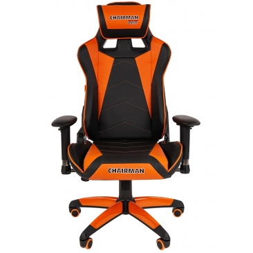 Кресло CHAIRMAN GAME-44 оранжевый/черный
