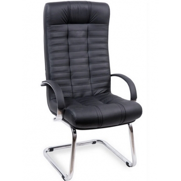 Кресло АТЛАНТ КОНФЕРЕНЦ ХРОМ черный