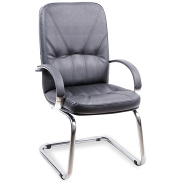 Кресло МЕНЕДЖЕР КОНФЕРЕНЦ ХРОМ-К черный