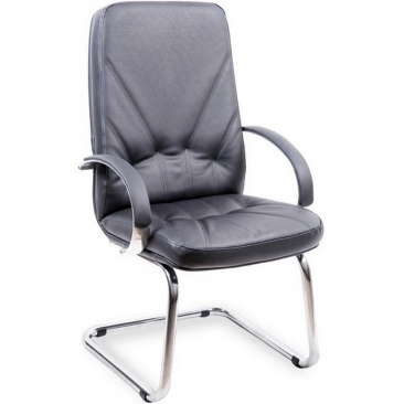 Кресло МЕНЕДЖЕР КОНФЕРЕНЦ ХРОМ черный