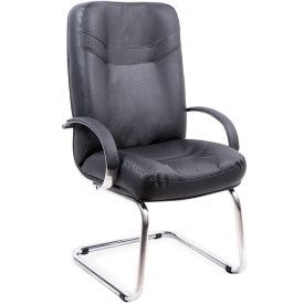 Кресло МИНИСТР КОНФЕРЕНЦ ХРОМ-К черный