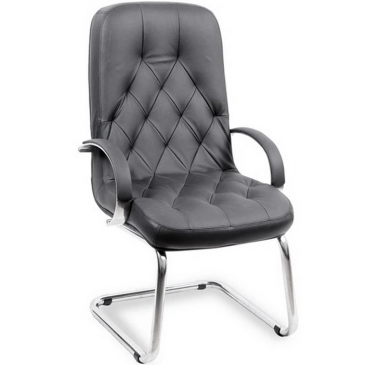 Кресло ПРЕМЬЕР КОНФЕРЕНЦ ХРОМ-К черный