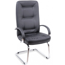 Кресло СЕНАТОР КОНФЕРЕНЦ ХРОМ черный