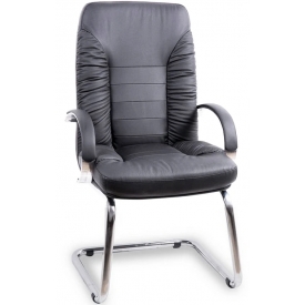Кресло ТАНГО КОНФЕРЕНЦ ХРОМ черный
