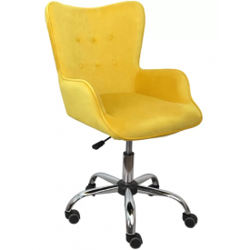 Кресло BELLA велюр желтый