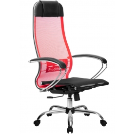 Кресло МЕТТА-4 красный/черный