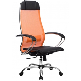 Кресло МЕТТА-4 оранжевый/черный
