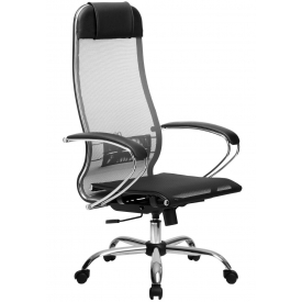 Кресло МЕТТА-4 серый/черный