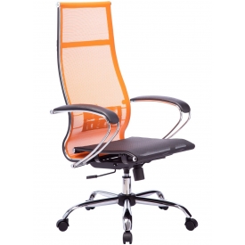 Кресло МЕТТА-7 оранжевый/черный 