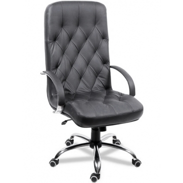 Кресло ПРЕМЬЕР ХРОМ черный