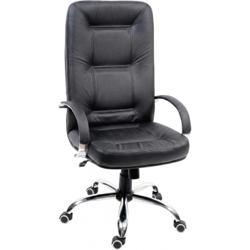 Кресло СЕНАТОР ХРОМ черный