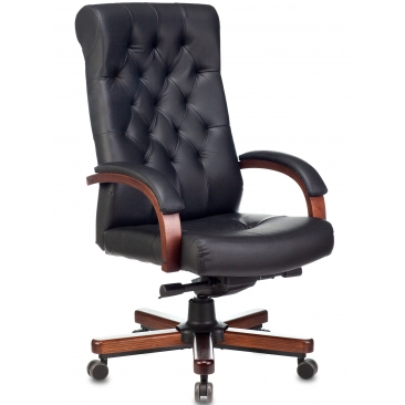 Кресло T-9928 WALNUT черный